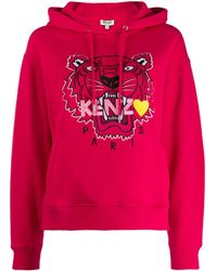 KENZO Felpa Tiger con ricamo - Rosa