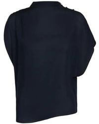 Twp - Wish You Would Draped Mock-Neck Blouse - Lyst