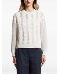 Peserico - Sequinned Cable-Knit Sweater - Lyst