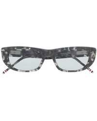 Thom Browne - Tb417 Tortoiseshell Rectangular-Frame Sunglasses - Lyst