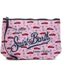 MC2 Saint Barth - Aline Logo-Print Clutch Bag - Lyst