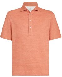 Brunello Cucinelli - Linen And Cotton Mélange Jersey Polo With Shirt-Style Collar - Lyst