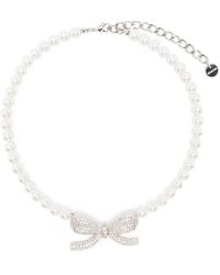 Self-Portrait - Pearl Bow ネックレス - Lyst
