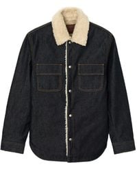 Sandro - Shearling Pocket Jacket - Lyst