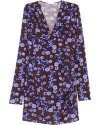 Patrizia Pepe - Floral-Print Mini Dress - Lyst