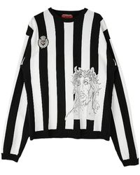 424 - Striped Soccer Sweatshirt - Lyst