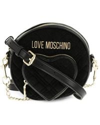 Moschino - Heart-Shaped Pocket Round Mini Crossbody Bag - Lyst