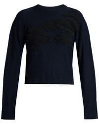 Erdem - Fine-Knit Floral-Embroidered Sweater - Lyst