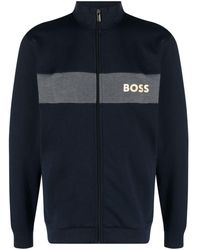 BOSS - ジップアップ スウェットシャツ - Lyst