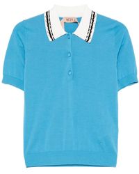 N°21 - Crystal-Embellished Polo Top - Lyst