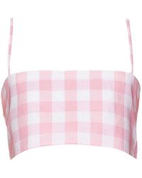 Azeeza - Walton Gingham Crop Top - Lyst