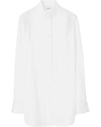 Burberry - Lace-Trim Cotton Shirt - Lyst