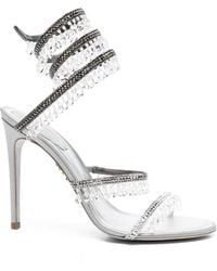 Rene Caovilla - 105Mm Crystal-Embellished Spiral Sandals - Lyst