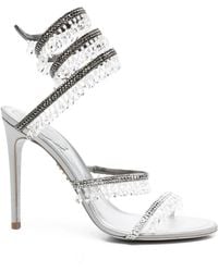 Rene Caovilla - 105Mm Crystal-Embellished Spiral Sandals - Lyst