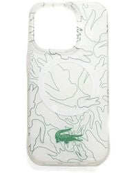 Lacoste - Crocodile-Pattern Iphone 15 Pro Max Case - Lyst