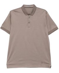 Corneliani - Polo con cuello de canalé - Lyst