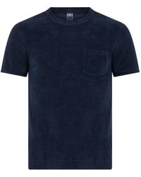Fedeli - Camiseta De Algodón Con Bolsillo En El Pecho - Lyst