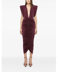 Nissa - Ruched Midi Dress - Lyst