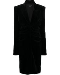 Tom Ford - Plunging V-Neck Velvet Midi Dress - Lyst
