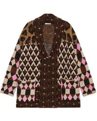 Maliparmi - Mantel Aus Jacquardstrick Mit Geometrischem Muster - Lyst