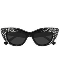 Gucci - Crystal-Embellished Cat-Eye Sunglasses - Lyst