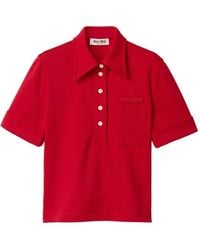 Miu Miu - Jersey Tec Polo Shirt - Lyst