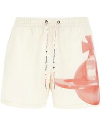Vivienne Westwood - Orb-Print Drawstring Swim Shorts - Lyst
