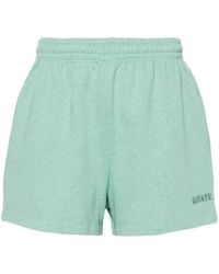 ROTATE BIRGER CHRISTENSEN - Logo-Embroidered Mélange Shorts - Lyst