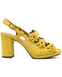 Chie Mihara - Flower Perli Leather Sandals - Lyst