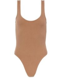 L'Agence - Nica Scoop-Neck Ribbed-Tank Bodysuit - Lyst