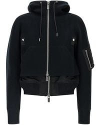 Sacai - Sponge Double-Layer Bomber Jacket - Lyst