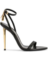 Tom Ford Padlock Charm Sandals - Black