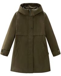 Woolrich - Cotton Hooded Parka Coat - Lyst