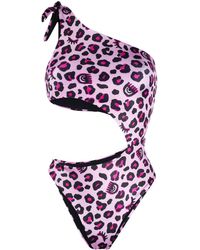 Chiara Ferragni Costume intero leopardato - Rosa