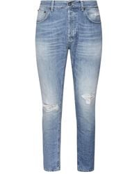 Dondup - Distressed Five-Pocket Jeans - Lyst