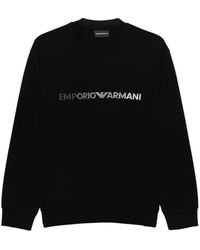 Emporio Armani - Sweatshirt mit Logo-Stickerei - Lyst