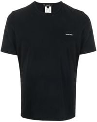 Versace - T-Shirt mit Logo-Patch - Lyst