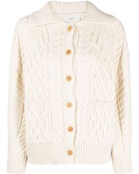 DUNST - Cable-knit Button-up Cardigan - Lyst