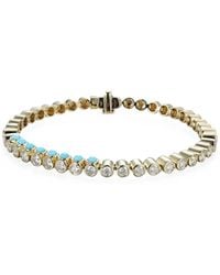 TYPE JEWELRY - Tubbo Sideway Diamond And Tennis Bracelet - Lyst