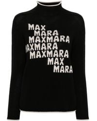 Max Mara - Intarsia-logo Knit Jumper - Lyst