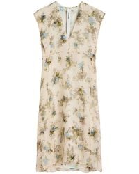 Jil Sander - Floral-Print Silk Dress - Lyst