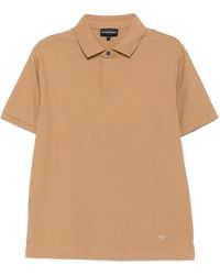 Emporio Armani - Chevron-Knit Short-Sleeve Polo Shirt - Lyst