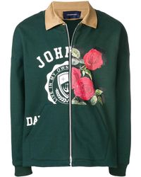 JohnUNDERCOVER Floral Zipped Jacket - Green