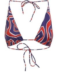 PUCCI - Labirinto Print Triangle Bikini Top - Lyst