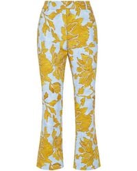 La DoubleJ - 24/7 Floral-print Cropped Trousers - Lyst