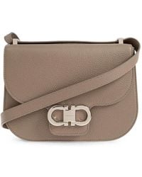 Ferragamo - Gancini Leather Crossbody Bag - Lyst