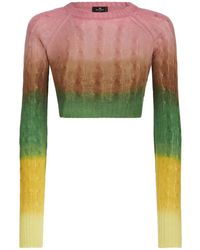 Etro - Pull Crop En Maille Torsadée - Lyst