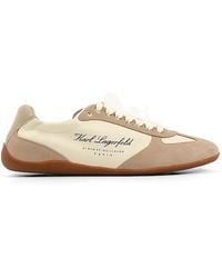 KARL LAGERFELD - Altia Lace-Up Leather Sneakers - Lyst