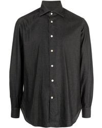 Kiton - Spread-collar Stretch-cotton Shirt - Lyst