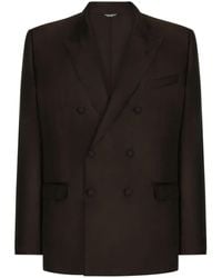 Dolce & Gabbana - Double-Breasted Silk Taormina-Fit Jacket - Lyst